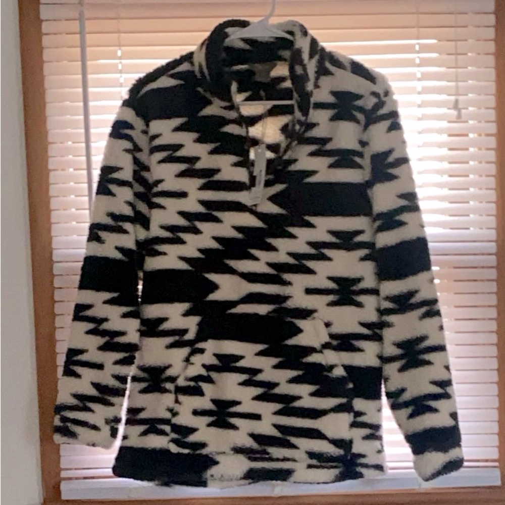Soft Western Fleece Pullover Jacket